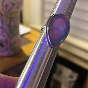 Silver Ring with Blue and Purple Gemstone